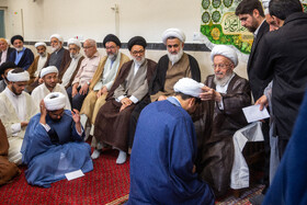 مراسم جشن و عمامه گذاری طلاب در روز میلاد پیامبر اکرم(ص) و امام جعفر صادق(ع) - قم