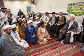 مراسم جشن و عمامه گذاری طلاب در روز میلاد پیامبر اکرم(ص) و امام جعفر صادق(ع) - قم