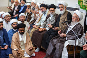 مراسم جشن و عمامه گذاری طلاب در روز میلاد پیامبر اکرم(ص) و امام جعفر صادق(ع) - قم