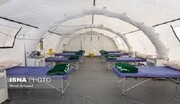 استقرار بیمارستان ۶۴ تخته سیار سپاه اصفهان در مسجد مقدس جمکران