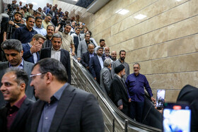 تست گرم بخش پایانی خط ۷ مترو و افتتاح ورودی دوم ایستگاه آهنگ با حضور علیرضا زاکانی، شهردار تهران
