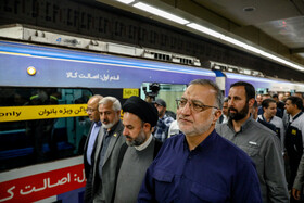 تست گرم بخش پایانی خط ۷ مترو و افتتاح ورودی دوم ایستگاه آهنگ با حضور علیرضا زاکانی، شهردار تهران