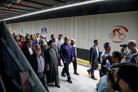 تست گرم بخش پایانی خط ۷ مترو و افتتاح ورودی دوم ایستگاه آهنگ با حضور علیرضا زاکانی، شهردار تهران