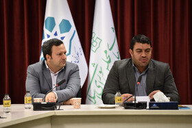 حمزه صفربیگی، مشاور رئیس مرکز پژوهش های مجلس و  دبیر اندیشکده های حکمرانی و قانونگذاری مرکز پژوهش های مجلس شورای اسلامی و مصطفی نباتینژاد، عضو شورای اسلامی شهر اصفهانآیین افتتاح اندیشکده حکمرانی و قانونگذاری - اصفهان