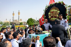 مراسم تشییع پیکر آتش‌نشان فداکار «شهید رضا فخریان»