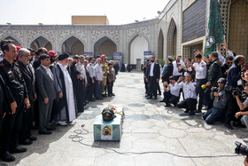 مراسم تشییع پیکر آتش‌نشان فداکار «شهید رضا فخریان»