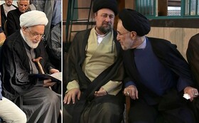 حضور خبرساز خاتمی و کروبی در یک مراسم ختم