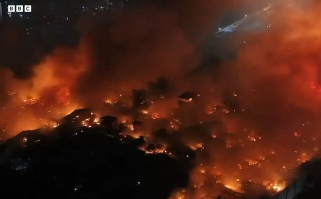 عکس تزئینی است آتشسوزی گسترده در پایتخت فیلیپین