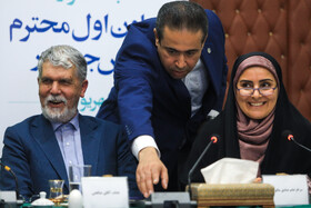 فرزانه صادق، وزیر راه و شهرسازی، سید عباس صالحی، وزیر فرهنگ و ارشاد اسلامی در شورای عالی سینما 