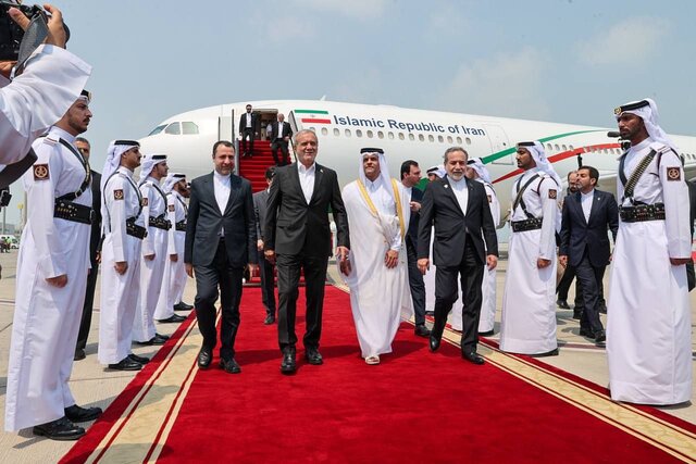 پزشکیان وارد دوحه شد پزشکیان وارد دوحه شد