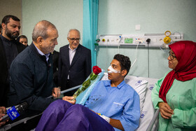 بازدید مسعود پزشکیان، رئیس جمهور از بخش کودکان بیمارستان  فیاض بخش 