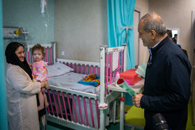 بازدید مسعود پزشکیان، رئیس جمهور از بخش کودکان بیمارستان  فیاض بخش 