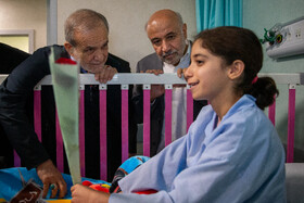 بازدید مسعود پزشکیان، رئیس جمهور از بخش کودکان بیمارستان  فیاض بخش 