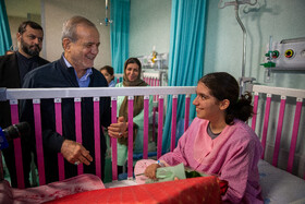 بازدید مسعود پزشکیان، رئیس جمهور از بخش کودکان بیمارستان  فیاض بخش 