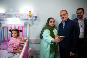 بازدید مسعود پزشکیان، رئیس جمهور از بخش کودکان بیمارستان  فیاض بخش 