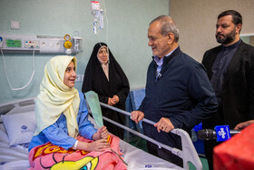بازدید مسعود پزشکیان، رئیس جمهور از بخش کودکان بیمارستان  فیاض بخش 
