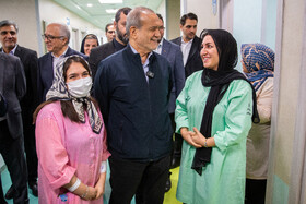 بازدید مسعود پزشکیان، رئیس جمهور از بخش کودکان بیمارستان  فیاض بخش 