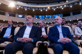 محمدباقر قالیباف، رئیس مجلس و علیرضا زاکانی، شهردار تهران در همایش ستارگان شهر