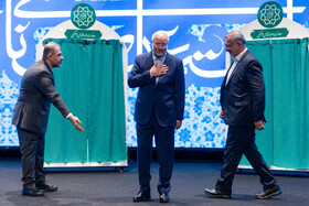 علیرضا زاکانی، شهردار تهران و محمدباقر قالیباف، رئیس مجلس در همایش ستارگان شهر