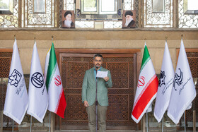 سخنرانی حامد جعفری، مدیر عامل بنیاد سینمایی فارابی در آیین رونمایی از پوستر سی و هفتمین جشنواره بین‌المللی فیلم‌های کودکان و نوجوانان