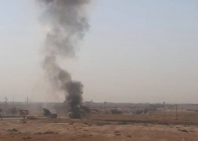 هدف قرار گرفتن یک خودرو در نزدیکی فرودگاه حلب