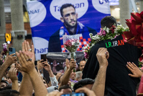 استقبال از تیم ملی کشتی ایران در فرودگاه امام خمینی (ره)