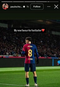 یک بارسایی بازیکن محبوب پل اسکولز