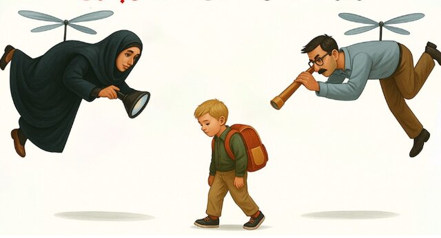 زیر سایه والدین هلیکوپتری!