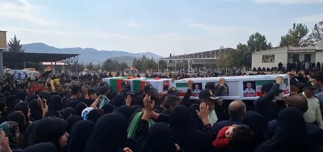 مراسم تشییع پیکر ۲ شهید فراجا در یاسوج برگزار شد