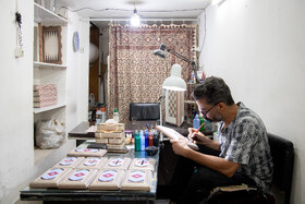 عباس زارعی، هنرمند شاغل در رشته تذهیب 