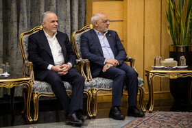 محسن حاجی میرزایی، رئیس دفتر رئيس جمهور و امین‌حسین رحیمی، وزیر دادگستری در مراسم بدرقه رسمی رئيس جمهور پیش از سفر به نیویورک