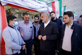 بازدید علی نیکزاد نایب رئیس مجلس شورای اسلامی از نمایشگاه رزمی فرهنگی دفاع مقدس در اردبیل