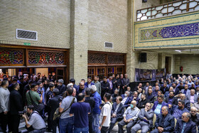 مراسم ختم مادر شهید مجید حداد‌عادل و غلامعلی حداد‌عادل