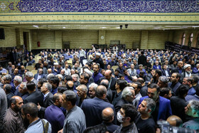 مراسم ختم مادر شهید مجید حداد‌عادل و غلامعلی حداد‌عادل