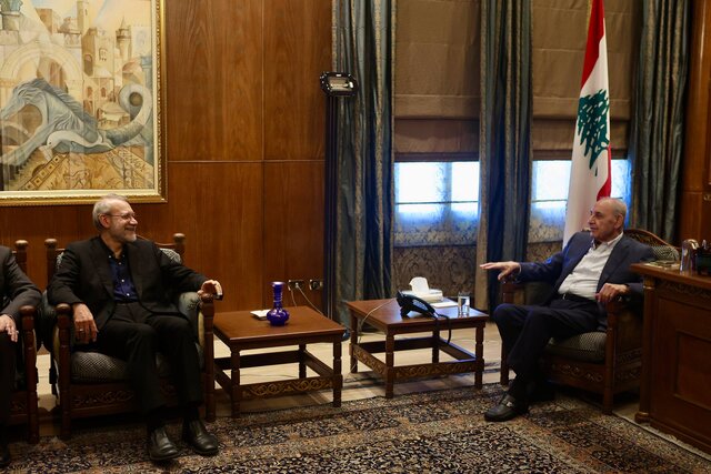 دیدار لاریجانی با رئیس پارلمان لبنان