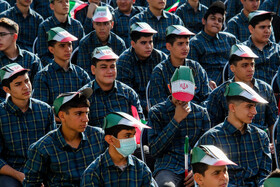 آیین نواختن زنگ مقاومت - هنرستان شهید باهنر تهران
