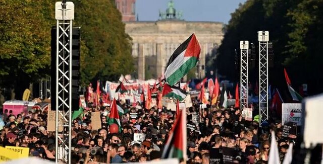 تظاهرات بزرگ حمایت از فلسطین در آلمان و ایتالیا