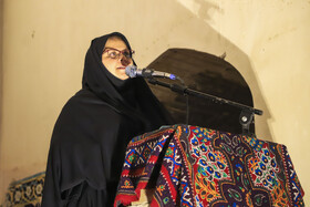 سخنرانی ندا نظامی، مدیرکل امور بانوان و خانواده استانداری کرمان در مراسم پاسداشت ثبت جهانی کاروانسرای گنجعلی‌خان - کرمان