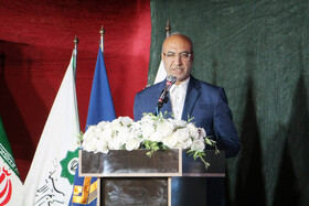 سخنرانی منوچهر حبیبی استاندار کرمانشاه در عملیات ریل‌گذاری راه‌آهن کرمانشاه - خسروی
