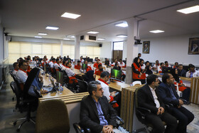  مراسم تجلیل از امدادگران کرمانی فعال در جنگ ۱۲ روزه باحضورمحمدعلی طالبی، استاندار کرمان