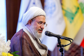 سخنرانی آیت الله اراکی، عضو مجمع تشخیص مصلحت نظام و مجلس خبرگان رهبری در بزرگداشت دبیران کل حزب‌الله با حضور رئیس مجلس ـ قم