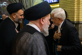 محمد رضا عارف، معاون اول رئیس جمهور در مراسم ختم همسر آیت‌الله سیستانی