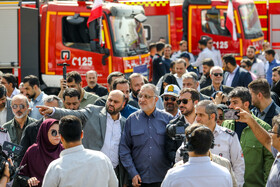 علیرضا زاکانی، شهردار تهران در آیین رونمایی از بسته توسعه ماشین‌آلات تخصصی خدمات شهری - تهران