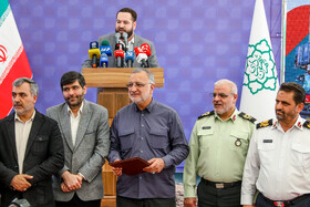 علیرضا زاکانی، شهردار تهران در آیین رونمایی از بسته توسعه ماشین‌آلات تخصصی خدمات شهری - تهران