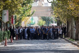 مراسم تشییع پیکر دانشجوی فقید دانشگاه تهران