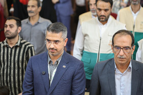 مهدی قادریان، رئیس بیمارستان کودکان امام حسین(ع) و حامد جعفری، دبیر سی و هفتمین جشنواره بین المللی فیلم های کودکان و نوجوانان
