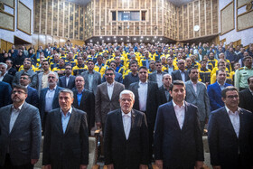 محمد رضا عارف، معاون اول رئيس جمهور و سید ستار هاشمی، وزیر ارتباطات و فناوری اطلاعات در مراسم روز جهانی پست