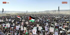 تظاهرات گسترده در یمن در حمایت از فلسطین