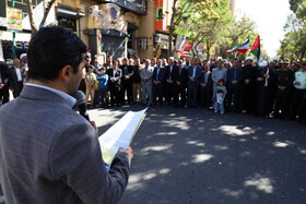 قرائت قطعنامه راهپیمایی بشارت نصر در اهر