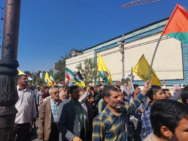 راهپیمایی مردم کرمان در حمایت از مردم مظلوم و مقتدر فلسطین برگزار شد